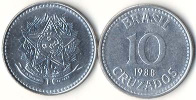 Brazil KM607(U) 10 Cruzados