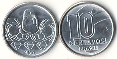 Brazil KM613(U) 10 Centavos