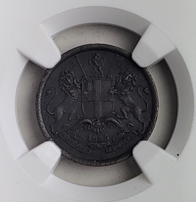 BRINDKM445-NGC(HG) 1/12 Anna 1835 East India Company NGC Slab(HG)