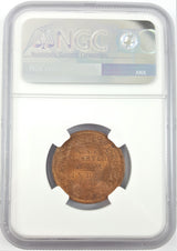 BRINDKM486-NGC(MS63) British India 1/4 Anna 1880/1889 Queen Victoria(MS63)