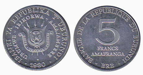 Burundi KM20(U) 5 Francs