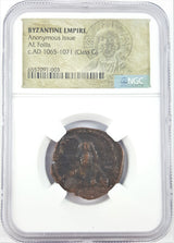 BYZ-JESUS-MARY-NGC(MG) Byzantine Bronze Folles with Christ and Mary, 1065-1071 AD(MG)