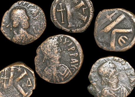 BYZ-MIX6 Early Byzantine Empire, (c. AD 500-641, Anastasius I-Heraclius), 20 Nummi(C)