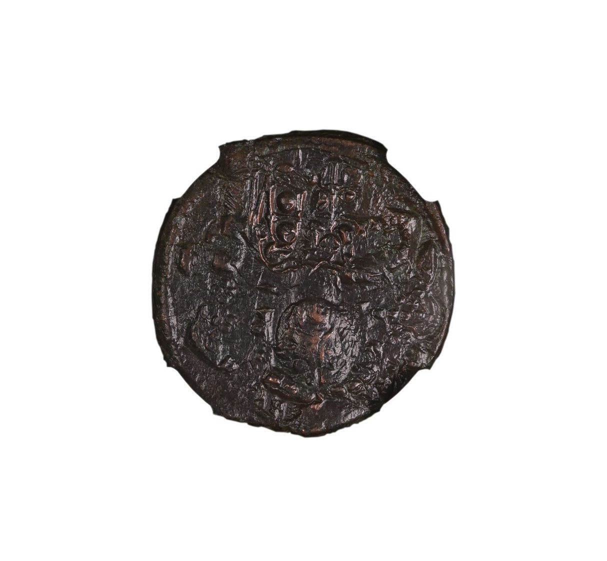 BYZCHRISTDOUKIDS-NGC(PG) Byzantine Bronze Folles with Bust of Christ 976-1025 CE(PG)