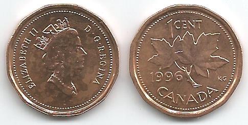 Canada KM181(U) 1 Cent