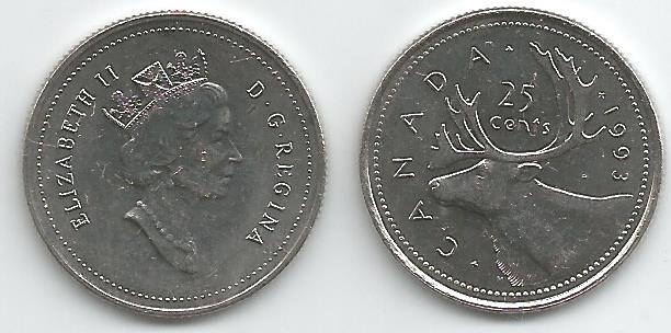 Canada KM184(U) 25 Cents