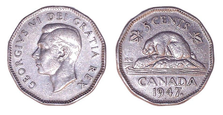 Canada KM42(VF-XF) 5 Cents Mix