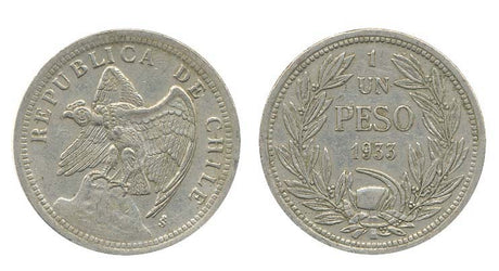 Chile KM176.1(F-VF) 1 Peso