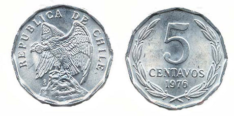 Chile KM204a(U) 5 Centavos