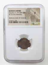 CLAUDIUS2ND(ANT)NGC(F) Roman AE of Claudius II Gothicus (AD 268-270) NGC(F)