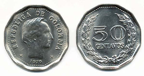 Colombia KM244.1(U) 50 Centavos