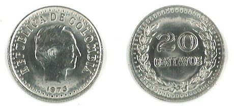 Colombia KM246.1(U) 20 Centavos