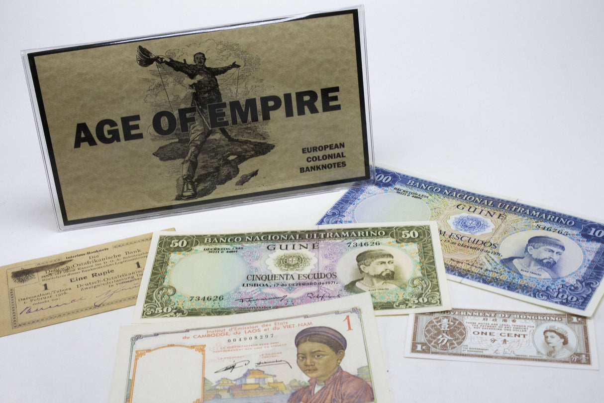 COLONIALISM-BF Age of Empire: Five European Colonial Banknotes (Billfold)