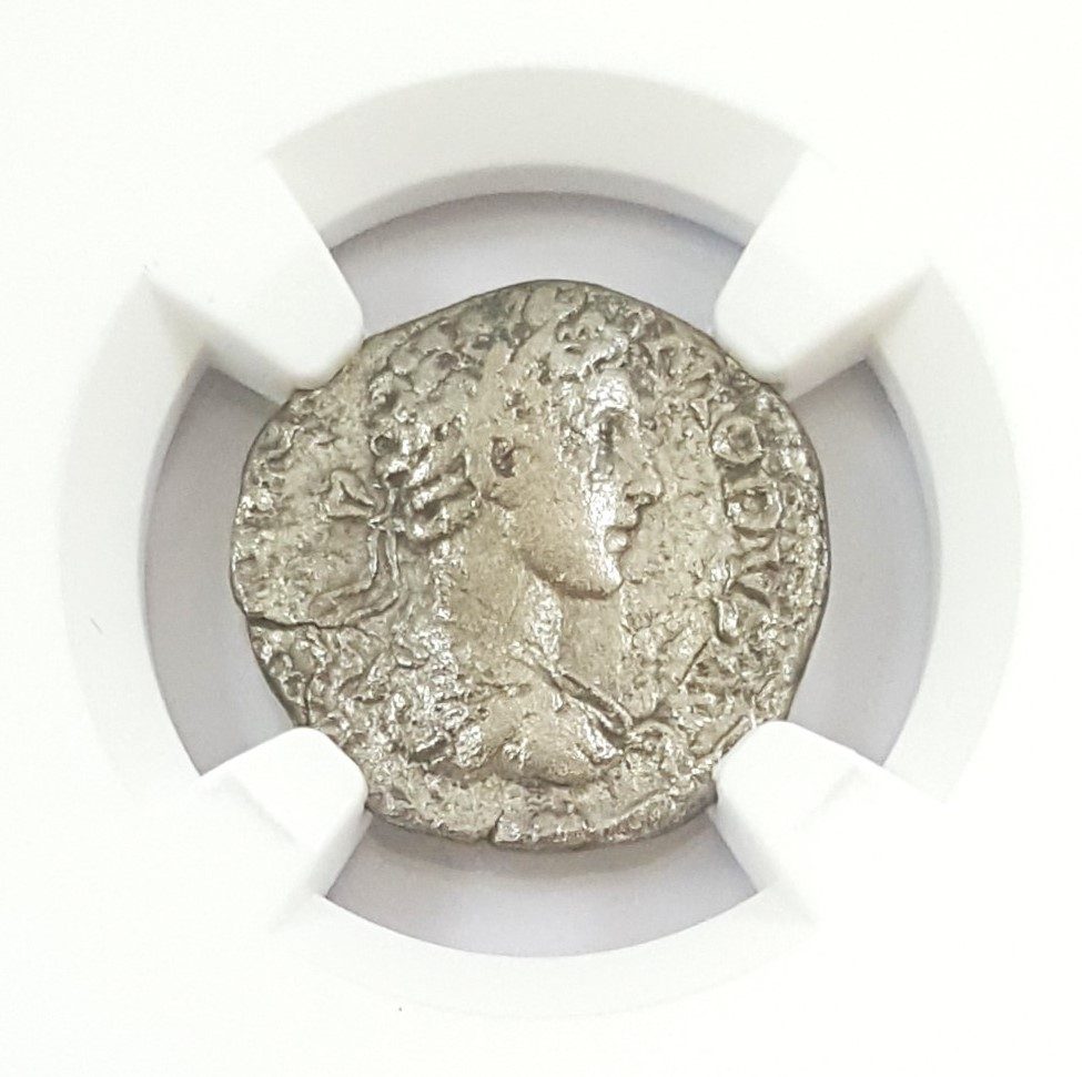 COMMODUS(AR)NGC(CH-F) Roman Silver Denarius of Commodus (AD 177-192) NGC(CH-F)