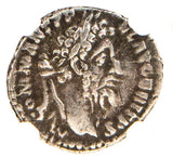 COMMODUS(AR)NGC(F) Roman Silver Denarius of Commodus (AD 177-192) NGC(F)