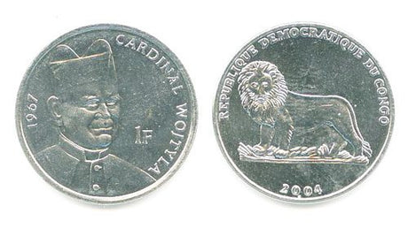 Congo D.R. KM157(U) 1 Franc Pope - 1967