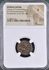 CONSTANTIUS II (GLADIATOR) NGC(F) Constantius II Gladiator Reverse NGC Slab (F) - Fallen Horseman(F)