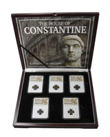 CONSTDYN5SLAB-BOX House of Constantine: A Collection of Five Slabbed Coins (Five-Coin Box)