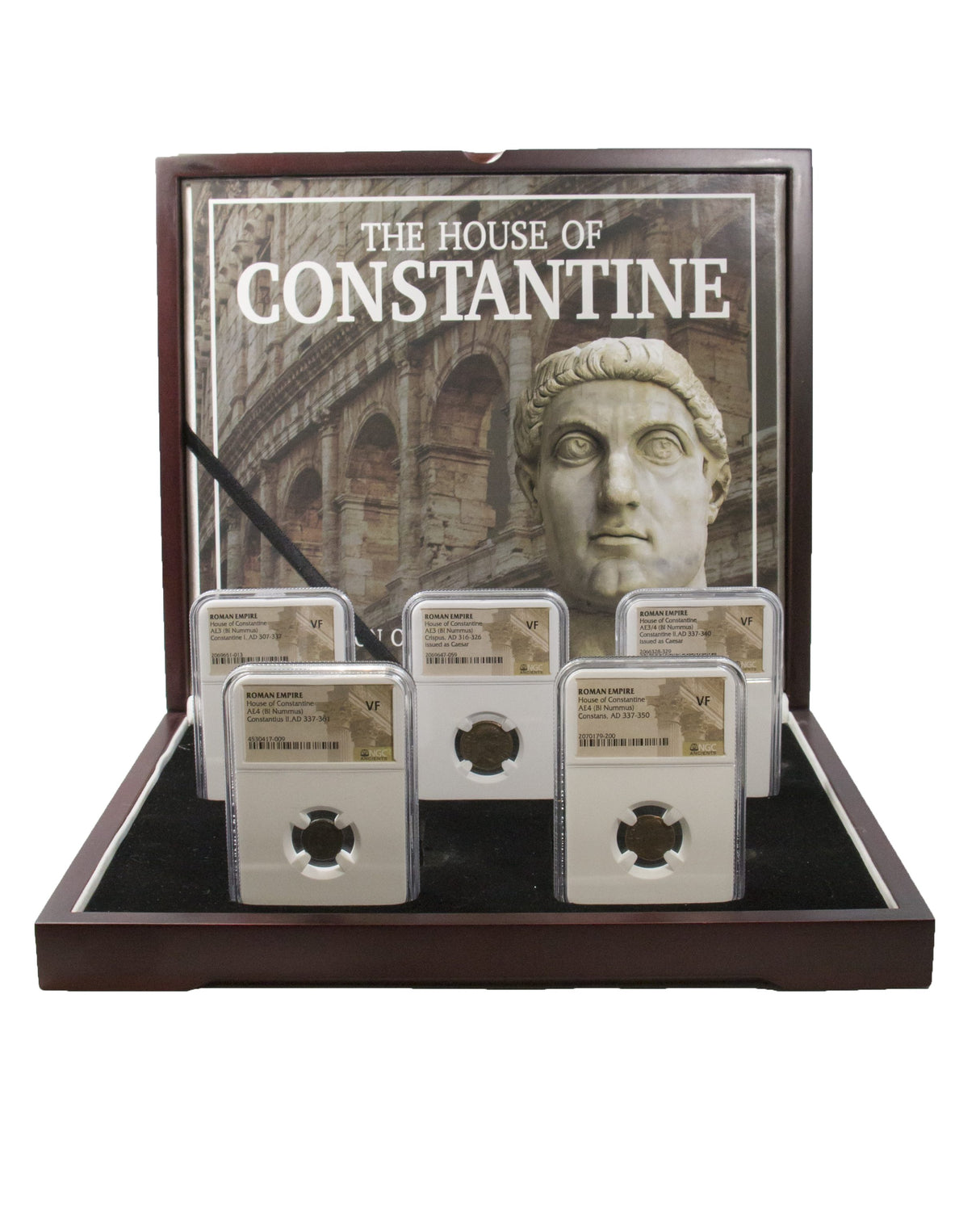 CONSTDYN5SLAB-BOX House of Constantine: A Collection of Five Slabbed Coins (Five-Coin Box)