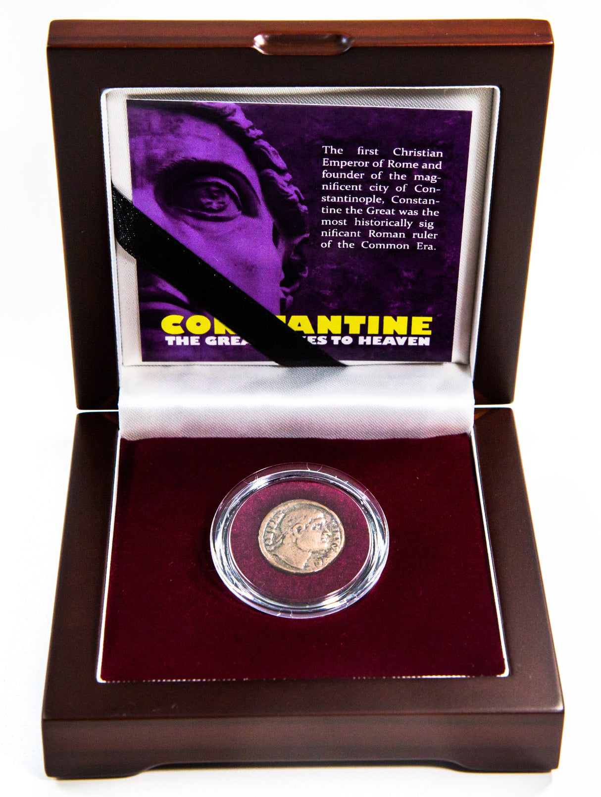 CONSTEYESHEAVENBOX Constantine the Great: "Eyes to Heaven" Coin (One-Coin Box)