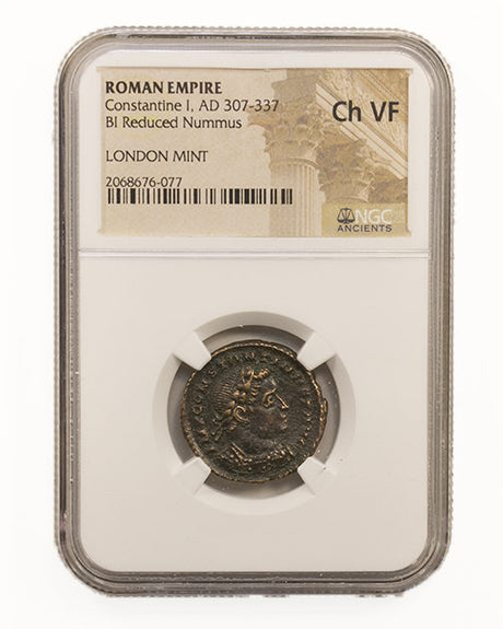 CONSTGRT(AE3)-LM-NGC(VF) Roman AE of Constantine I, the Great (AD 272-337) NGC-London Mint(VF)