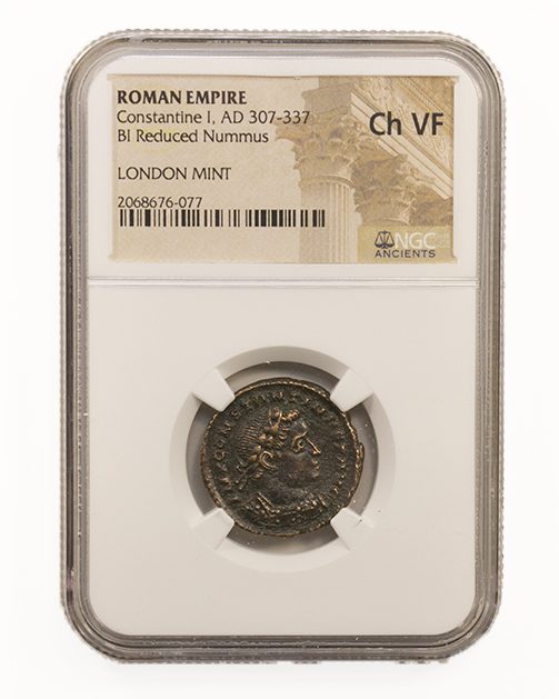 CONSTGRT(AE3)-LM-NGC(VF) Roman AE of Constantine I, the Great (AD 272-337) NGC-London Mint(VF)