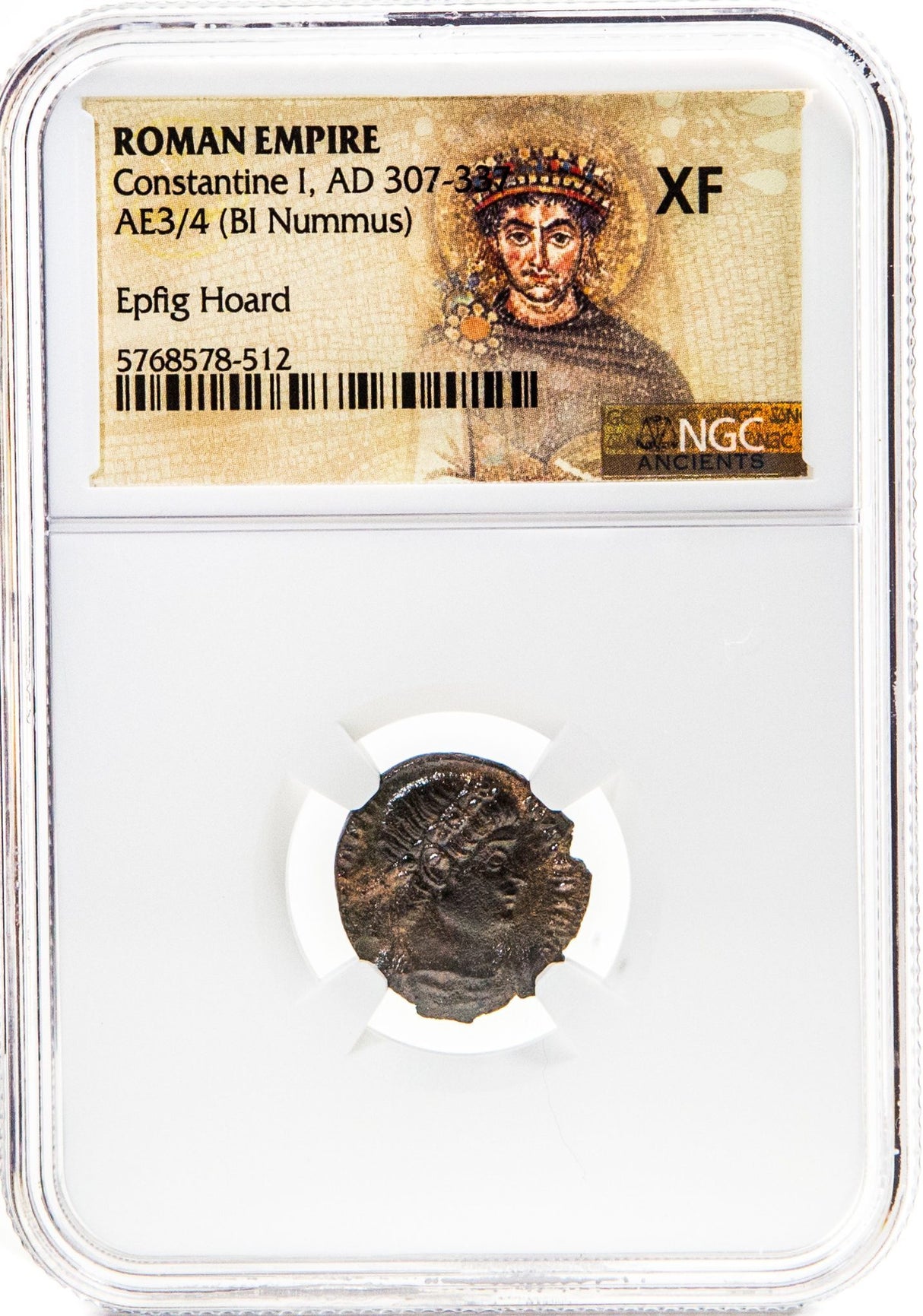 CONSTGRT(EPFIG)NGC(XF) Roman AE of Constantine I, the Great (AD 272-337) Epfig Hoard NGC(XF)