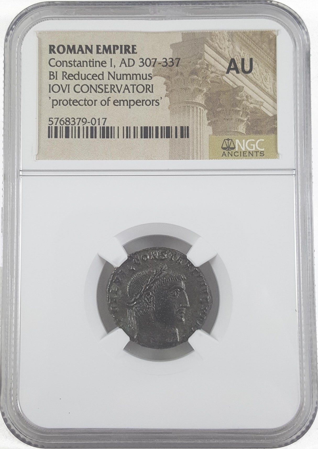 CONSTGRT(JOVI)NGC(AU) Roman AE of Constantine I, the Great (AD 272-337) Jovi Conservatori NGC(AU)