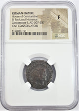 CONSTGRT(JOVI)NGC(F) Roman AE of Constantine I, the Great (AD 272-337) Jovi Conservatori NGC(F)