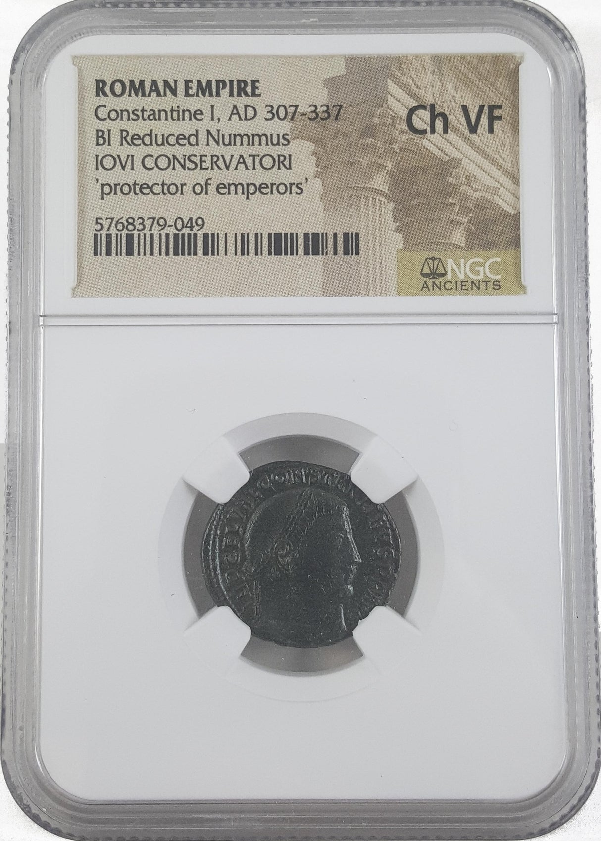 CONSTGRT(JOVI)NGC(VF) Roman AE of Constantine I, the Great (AD 272-337) Jovi Conservatori NGC(VF)