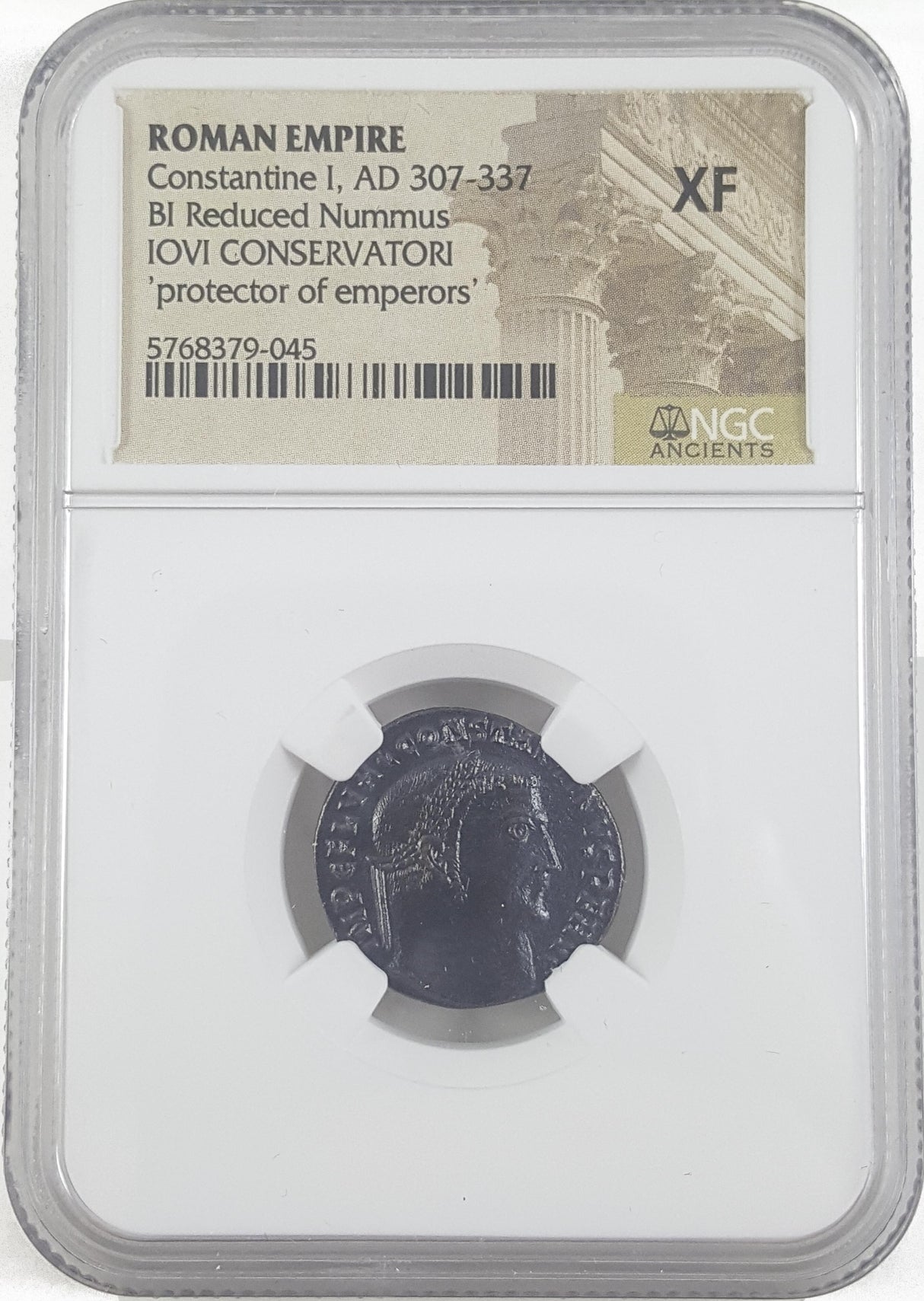 CONSTGRT(JOVI)NGC(XF) Roman AE of Constantine I, the Great (AD 272-337) Jovi Conservatori NGC(XF)