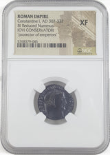 CONSTGRT(JOVI)NGC(XF) Roman AE of Constantine I, the Great (AD 272-337) Jovi Conservatori NGC(XF)