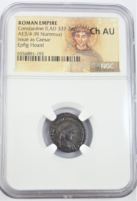 CONSTINE2ND(EPFIG)NGC(CH-AU) Roman AE of Constantine II (AD 316-340) Epfig Hoard NGC(CH-AU)