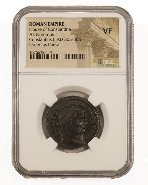 CONSTIUS1ST(AE1)NGC(VF) Roman AE1 of Constantius Chlorus 1st (AD 293-306) NGC(VF)