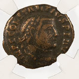 CONSTIUS1ST(QUARTER NUMMUS)NGC(F) Roman AE3 of Constantius Chlorus 1st (AD 293-306) NGC(F)