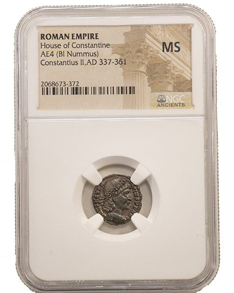 CONSTIUS2ND(AE3)NGC(MS) Roman AE of Constantius II (AD 317-361) NGC(MS)