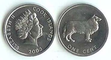 Cook Islands KM420(U) 1 Cent (Collie)