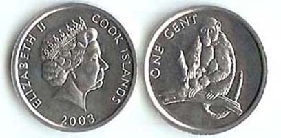 Cook Islands KM423(U) 1 Cent (Monkey)