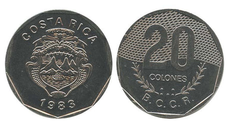 Costa Rica KM216(U) 20 Colones