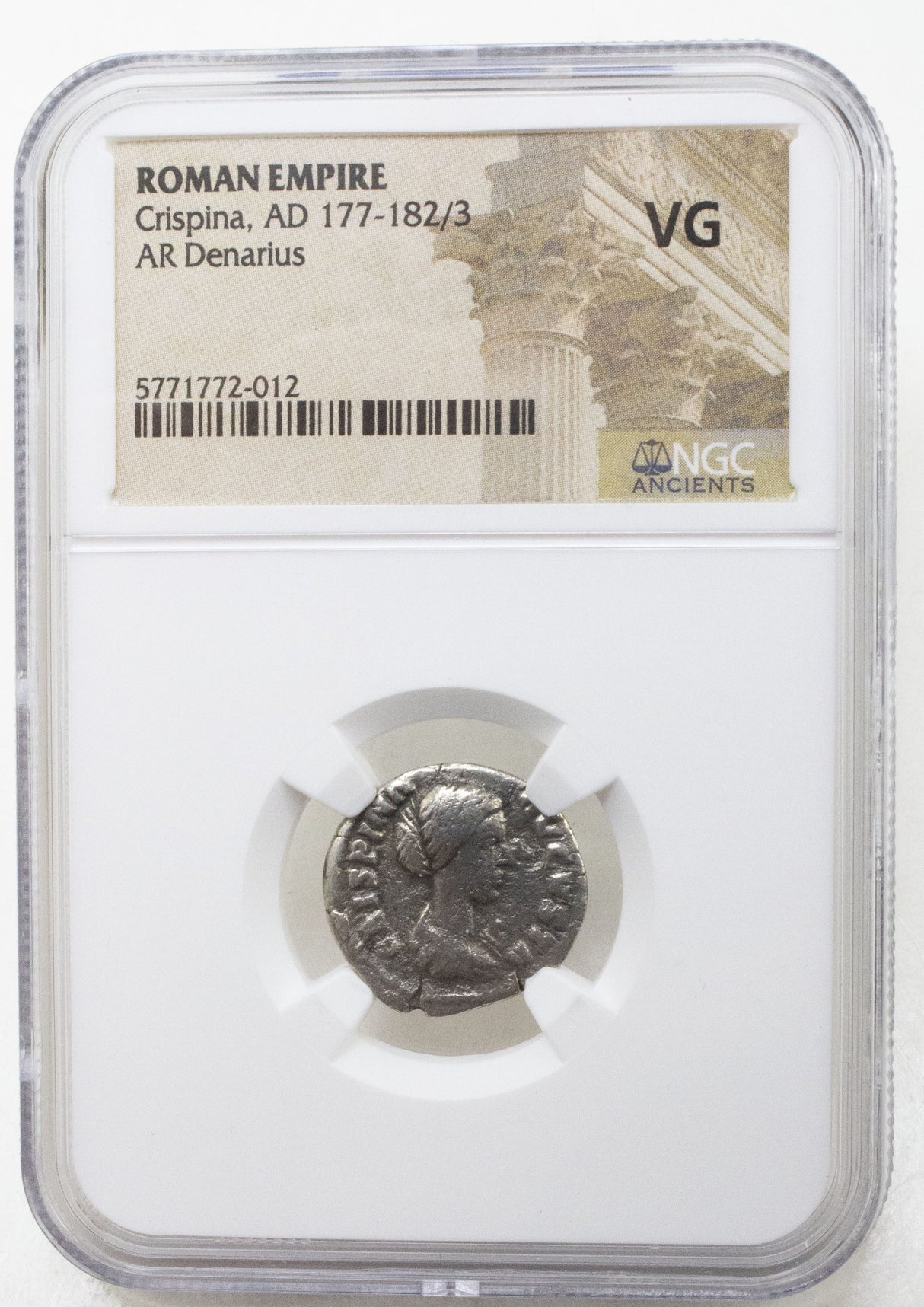 CRISPINA(AR)NGC(VG) Roman Silver Denari of Crispina NGC(VG)