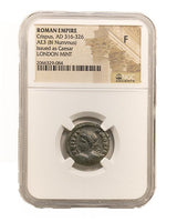 CRISPUS(AE3)-LM-NGC(F) Roman AE3 of Crispus (AD 304-326) NGC-London Mint(F)