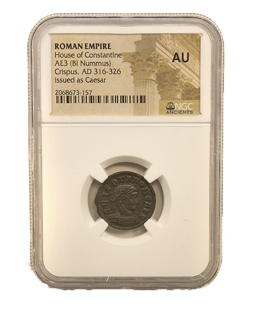 CRISPUS(AE3)NGC(AU) Roman AE of Crispus (AD 304-326) NGC(AU)