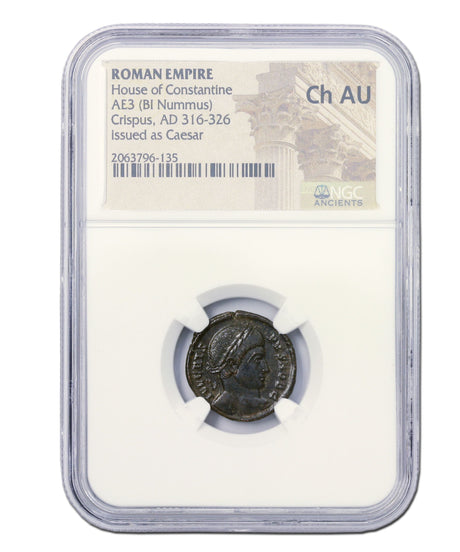 CRISPUS(AE3)NGC(CH-AU) Roman AE of Crispus (AD 304-326) NGC(CH-AU)