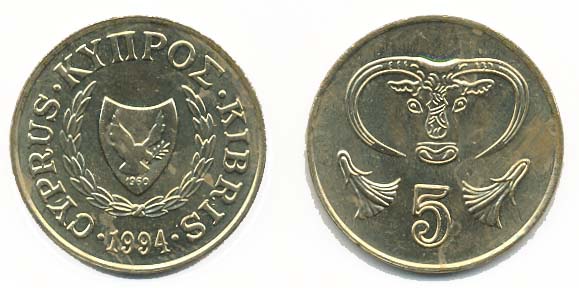 Cyprus KM55.3(U) 5 Cents