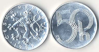 Czech Republic KM3(U) 50 Haleru