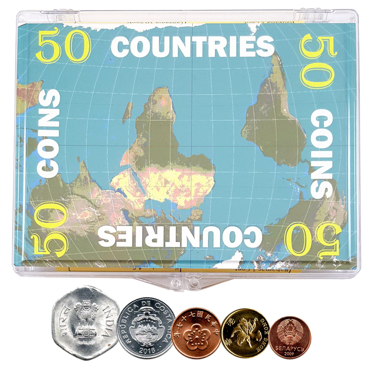 DCCN50-CLRBOX 50 Different Coins from 50 Different Countries (Clear Box)