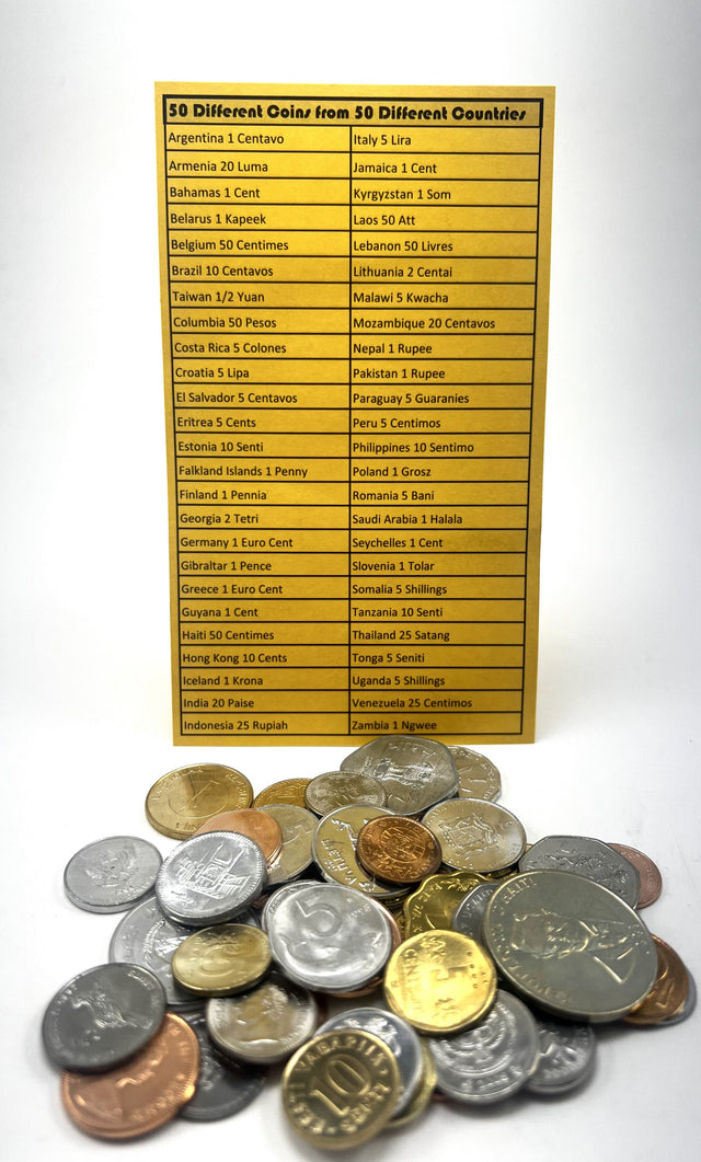 DCCN50(U) 50 different coins from 50 countries