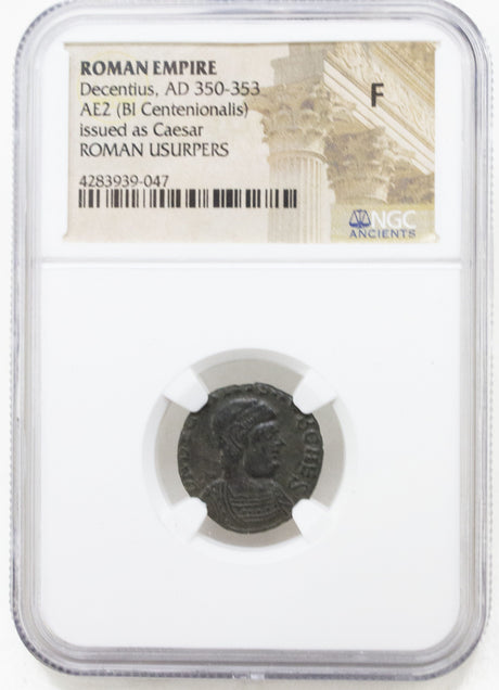 DECENTIUS(AE2)NGC(F) Roman bronze of Magnus Decentius (350-353) NGC(F)