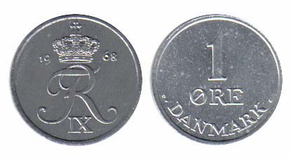 Denmark KM839.2(F-VF) 1 Ore