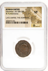 DIOCLETIAN(ANT)NGC(VF) Roman AE Antoninianus of Diocletian (AD284-305) NGC(VF)